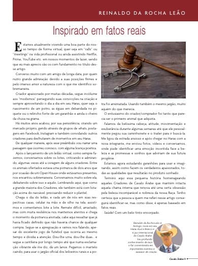 Article by Reinaldo da Rocha Leão